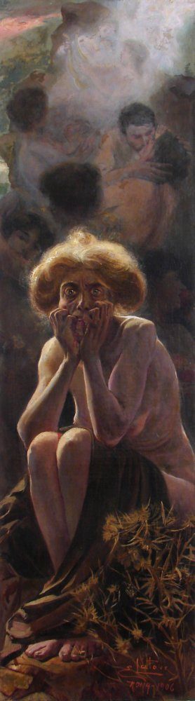 Invídia, 1906, óleo, 154 x 43cm. Eugenio LATOUR